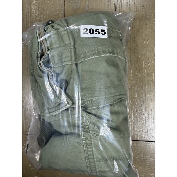 Vtg Abercrombie Fitch Cargo Shorts Mens Size 32 Green Thrashed Y2K Distressed - Picture 12 of 12